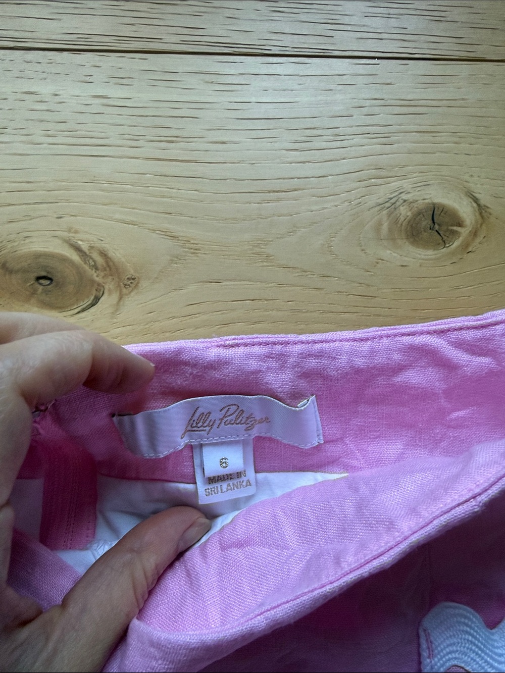 Lilly Pulitzer Nik Ric Rac Trim 100% Linen Pink Mini Skirt Retro Resortwear - Picture 3 of 8